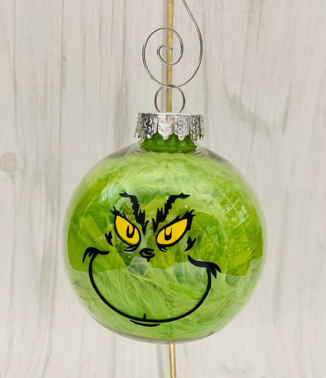 Green Grin Ornament