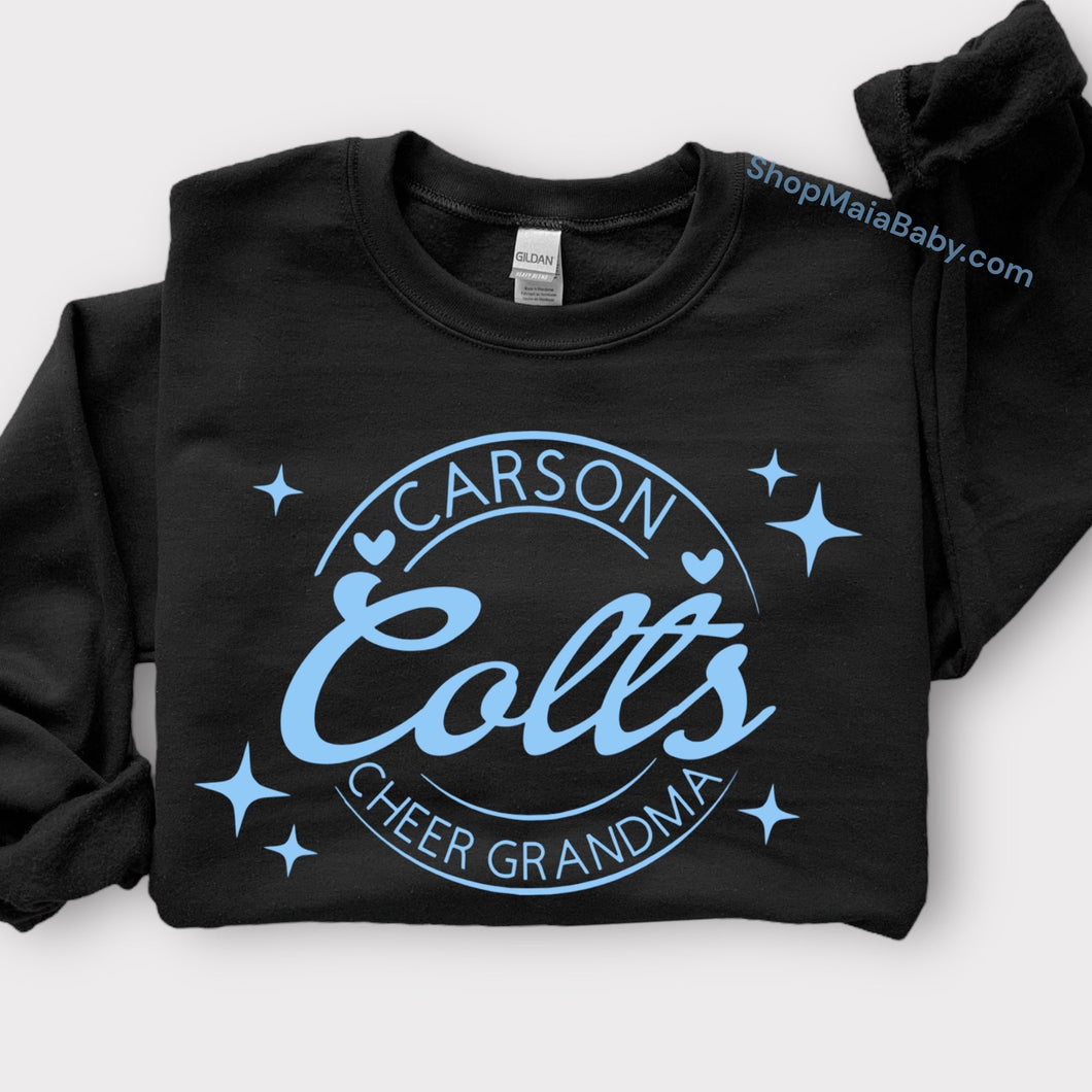 Carson Colts Cheer Grandma Sweatshirt-Dolly Style