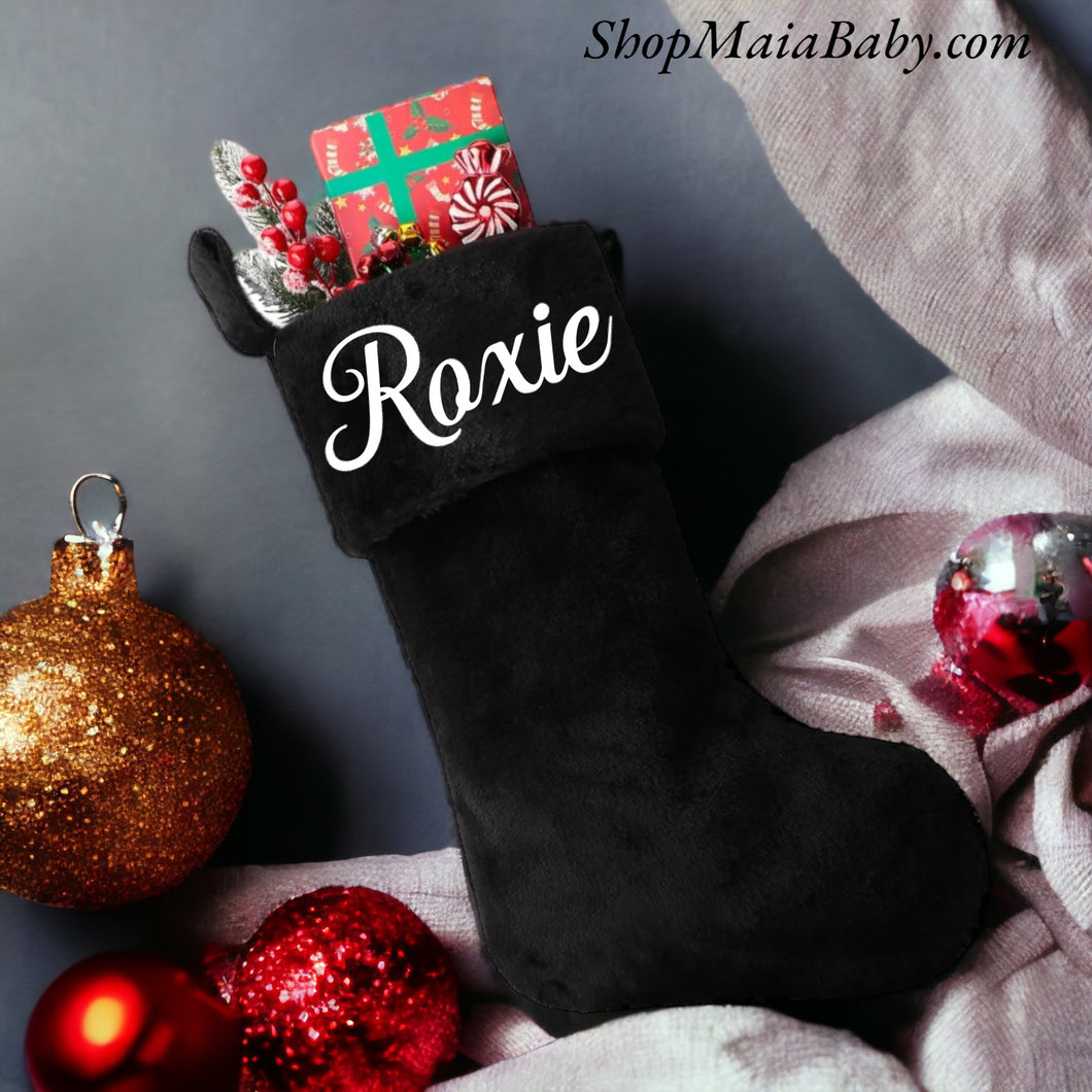 Personalized Black Xmas Stocking