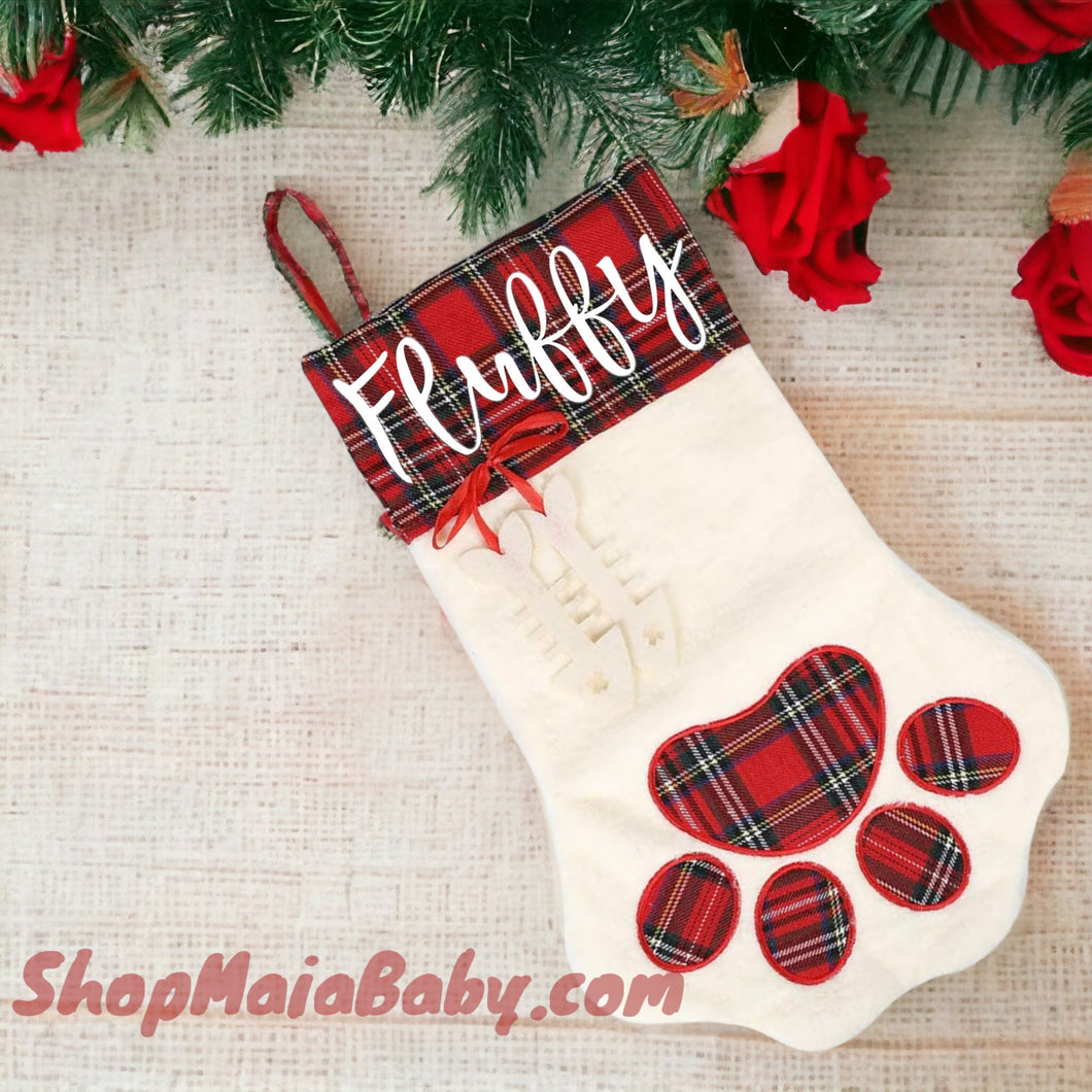 Personalized Cat Xmas Stocking