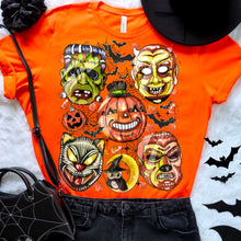 Load image into Gallery viewer, Vintage Halloween Masks T-Shirt
