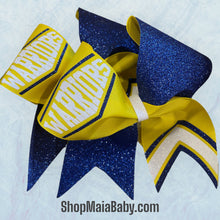 Load image into Gallery viewer, Glitter + Chevron Custom Bow
