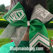 Load image into Gallery viewer, Glitter + Chevron Custom Bow
