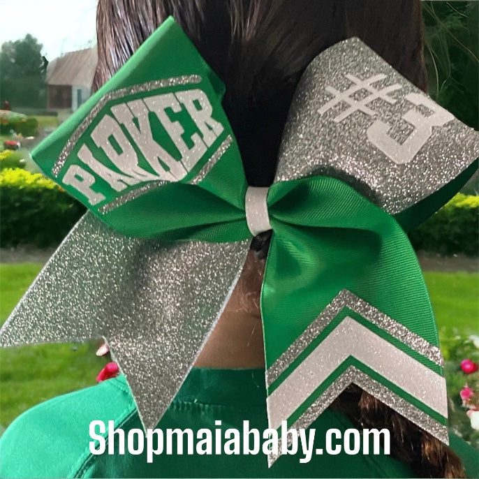 Glitter + Chevron Custom Bow