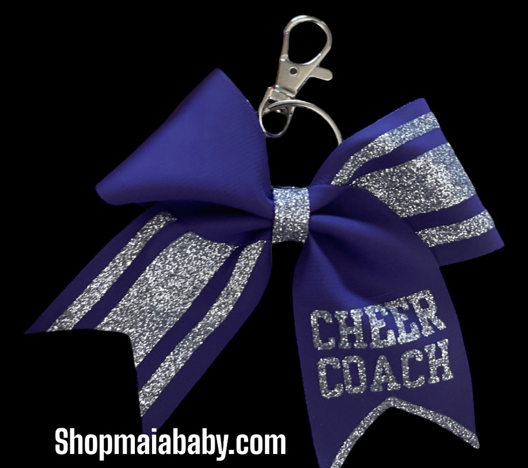 Custom Glitter Bow Keychain