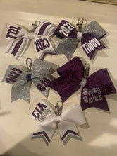 Load image into Gallery viewer, Custom Glitter Bow Keychain
