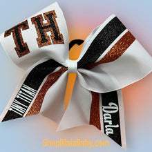 Load image into Gallery viewer, Double Stripe Glitter Custom Bow
