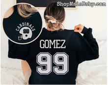 Load image into Gallery viewer, Personalized Football Tshirt/Sweatshirt
