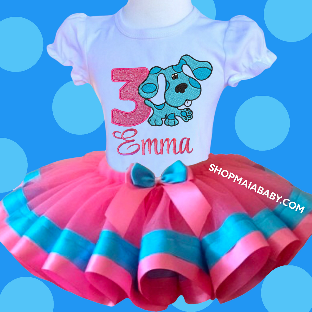 Blue and Pink Birthday Outfit